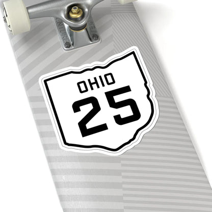 OH-25 1927 (Ohio) (Road Sign) STICKER Vinyl Kiss-Cut Decal - The Sticker Space