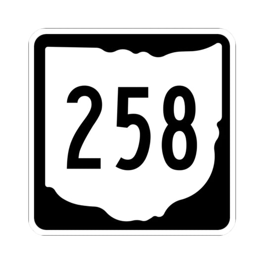OH-258 1967 (Ohio) (Road Sign) STICKER Vinyl Kiss-Cut Decal 2 Inch White - The Sticker Space