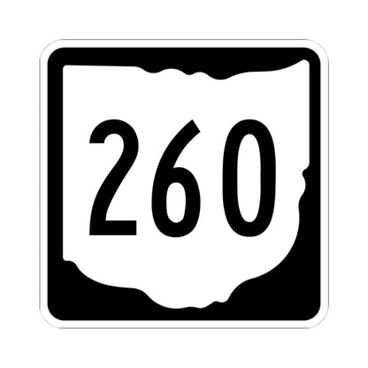 OH-260 1967 (Ohio) (Road Sign) STICKER Vinyl Kiss-Cut Decal 4 Inch White - The Sticker Space