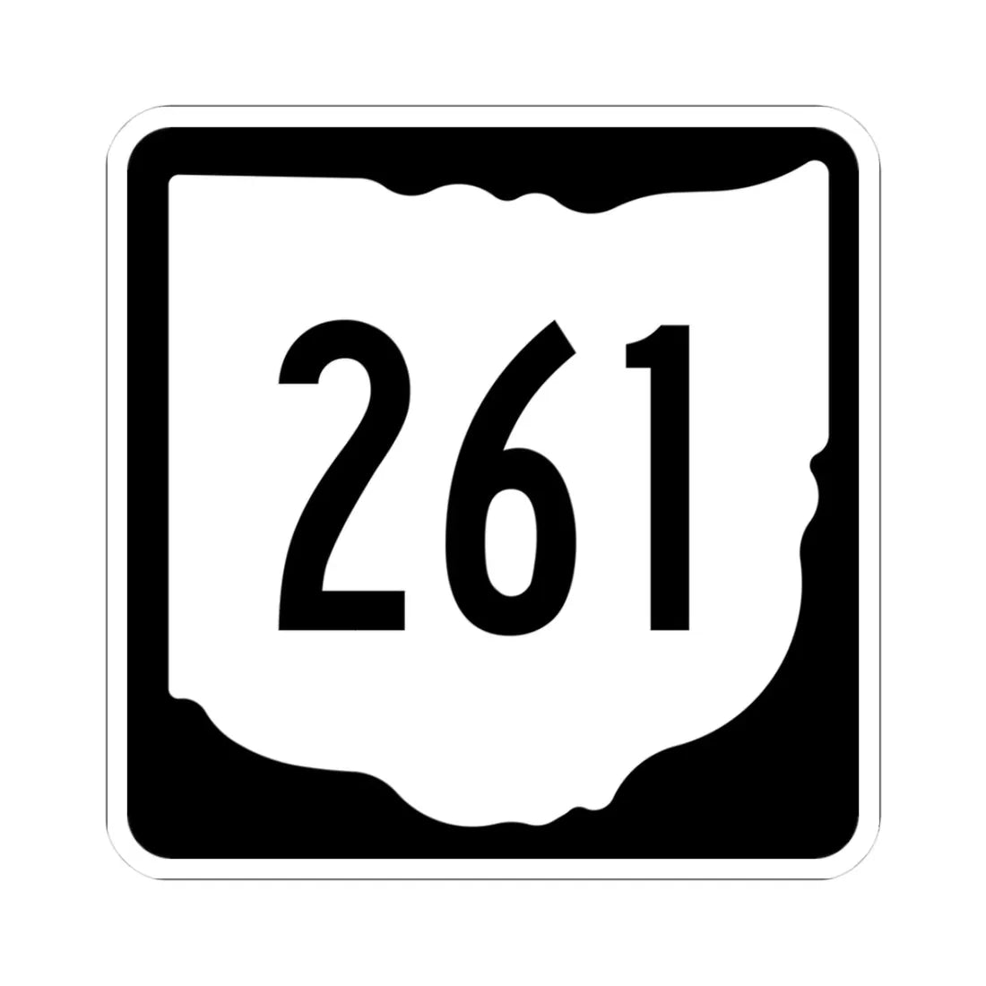 OH-261 1967 (Ohio) (Road Sign) STICKER Vinyl Kiss-Cut Decal 3 Inch White - The Sticker Space