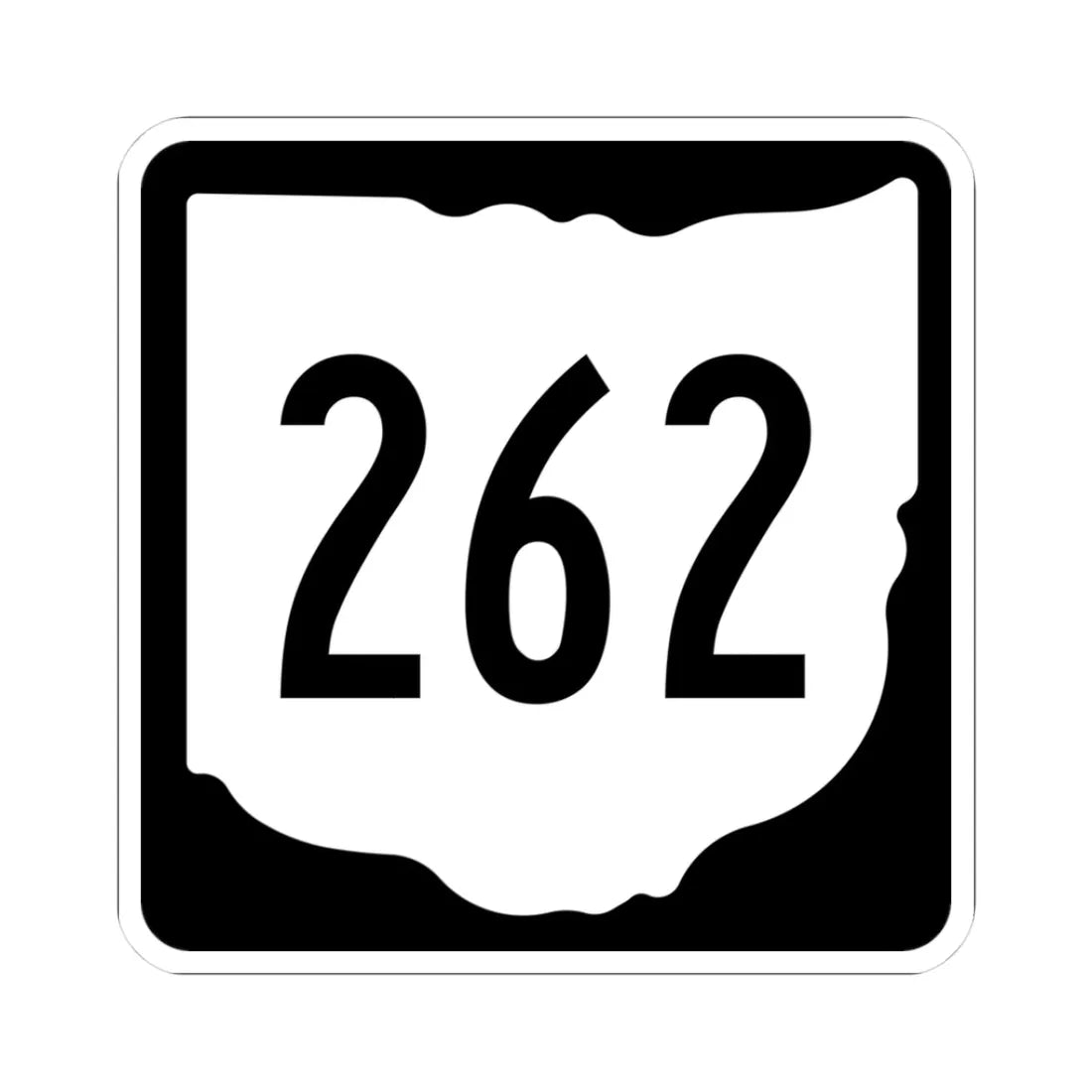 OH-262 1967 (Ohio) (Road Sign) STICKER Vinyl Kiss-Cut Decal 3 Inch White - The Sticker Space