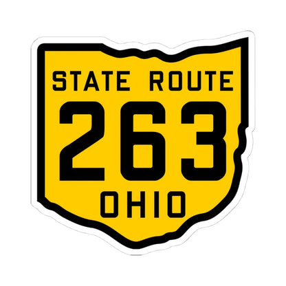 OH-263 1920 (Ohio) (Road Sign) STICKER Vinyl Kiss-Cut Decal 4 Inch White - The Sticker Space