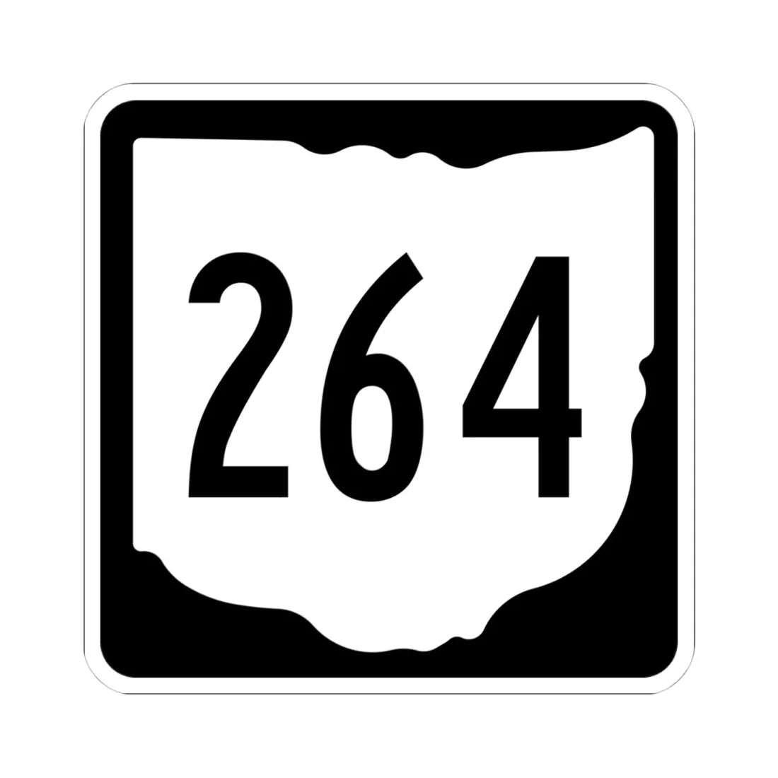 OH-264 1967 (Ohio) (Road Sign) STICKER Vinyl Kiss-Cut Decal 4 Inch White - The Sticker Space