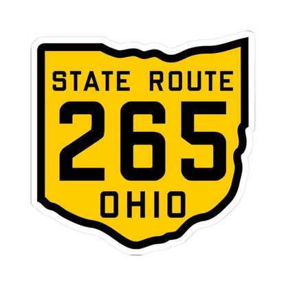 OH-265 1920 (Ohio) (Road Sign) STICKER Vinyl Kiss-Cut Decal 3 Inch White - The Sticker Space