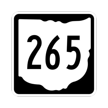 OH-265 1967 (Ohio) (Road Sign) STICKER Vinyl Kiss-Cut Decal 3 Inch White - The Sticker Space
