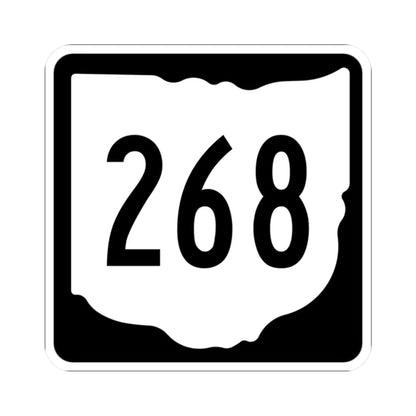 OH-268 1967 (Ohio) (Road Sign) STICKER Vinyl Kiss-Cut Decal 2 Inch White - The Sticker Space