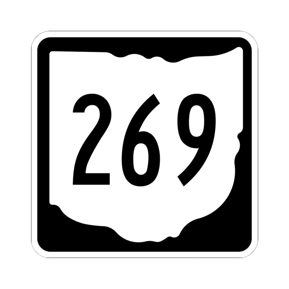 OH-269 1967 (Ohio) (Road Sign) STICKER Vinyl Kiss-Cut Decal 6 Inch White - The Sticker Space