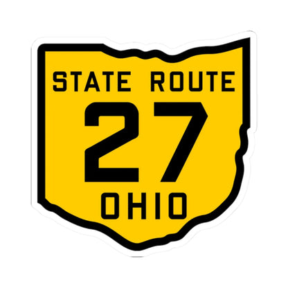 OH-27 1920 (Ohio) (Road Sign) STICKER Vinyl Kiss-Cut Decal 2 Inch White - The Sticker Space