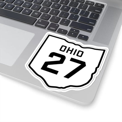 OH-27 1927 (Ohio) (Road Sign) STICKER Vinyl Kiss-Cut Decal - The Sticker Space