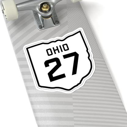 OH-27 1927 (Ohio) (Road Sign) STICKER Vinyl Kiss-Cut Decal - The Sticker Space