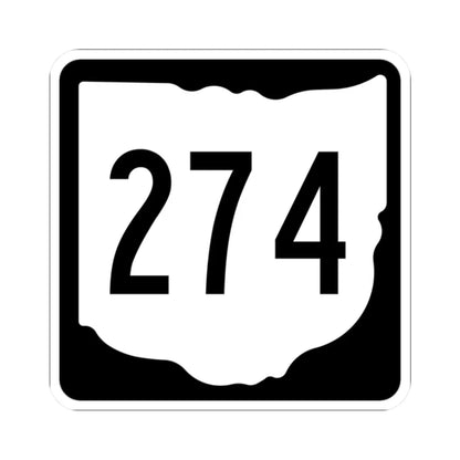 OH-274 1967 (Ohio) (Road Sign) STICKER Vinyl Kiss-Cut Decal 2 Inch White - The Sticker Space