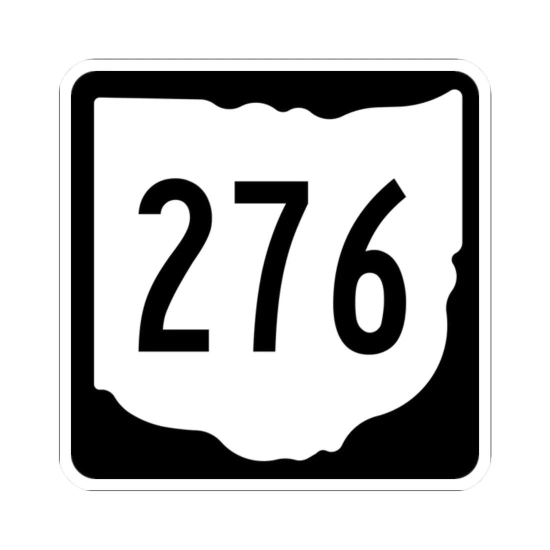 OH-276 1967 (Ohio) (Road Sign) STICKER Vinyl Kiss-Cut Decal 2 Inch White - The Sticker Space