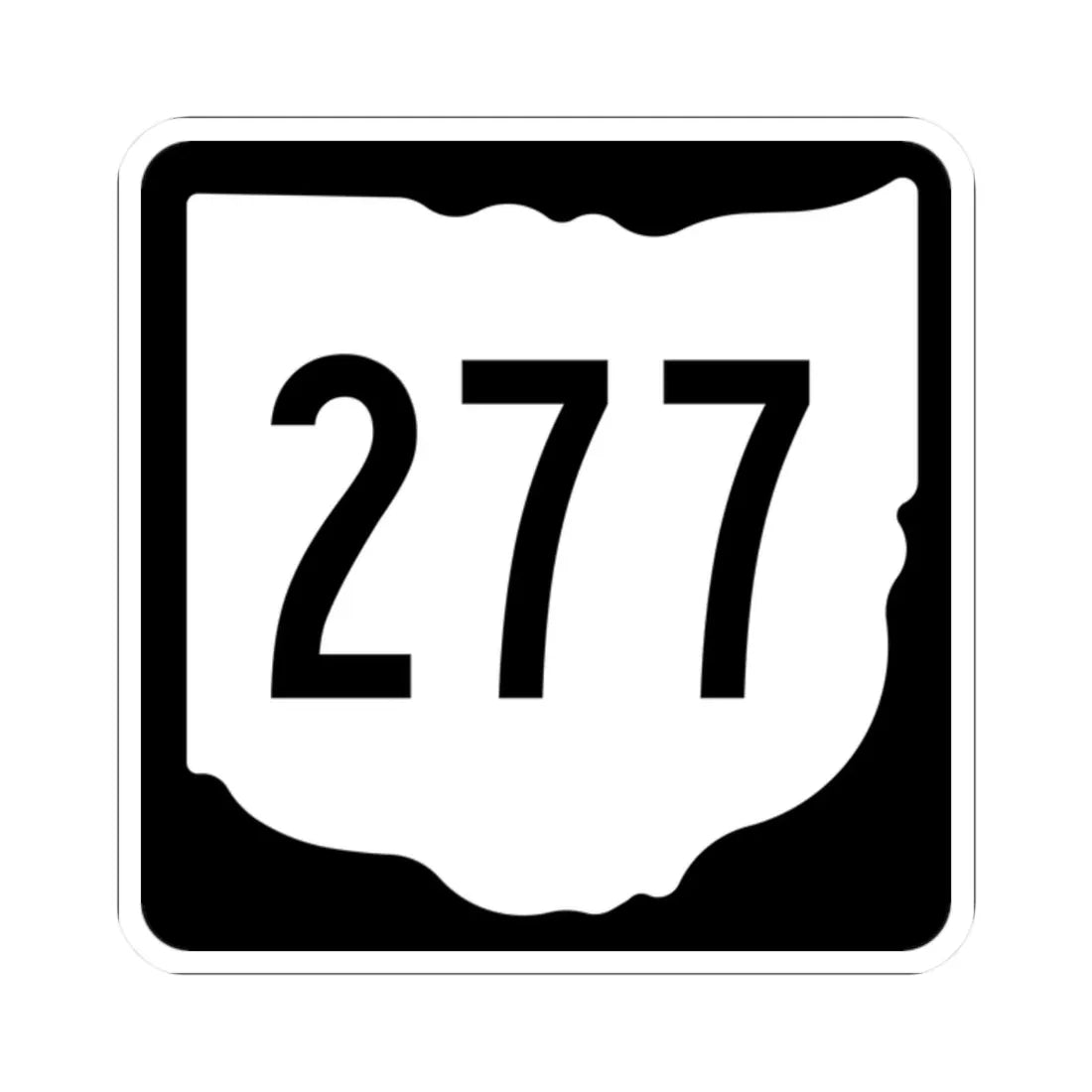 OH-277 1967 (Ohio) (Road Sign) STICKER Vinyl Kiss-Cut Decal 2 Inch White - The Sticker Space