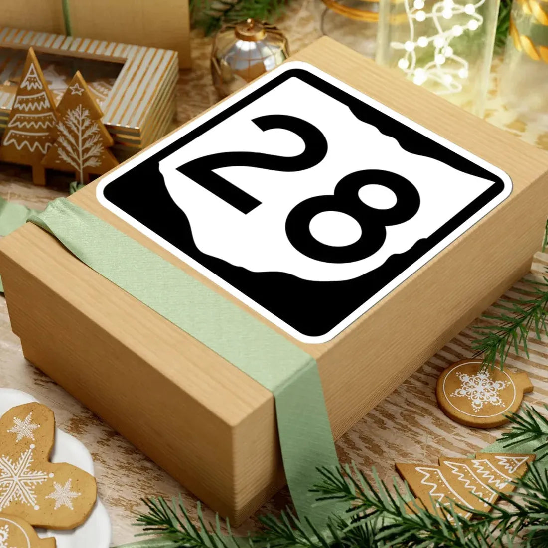 OH-28 (Ohio) (Road Sign) STICKER Vinyl Kiss-Cut Decal - The Sticker Space