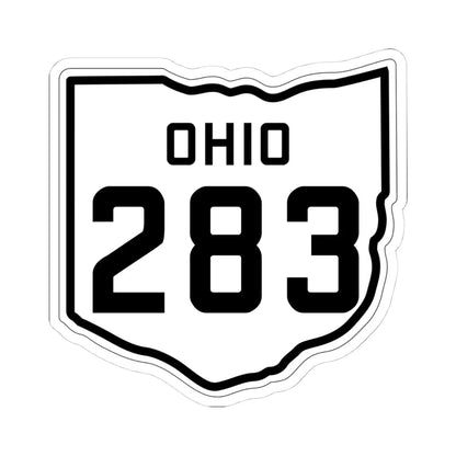 OH-283 1927 (Ohio) (Road Sign) STICKER Vinyl Kiss-Cut Decal 4 Inch White - The Sticker Space