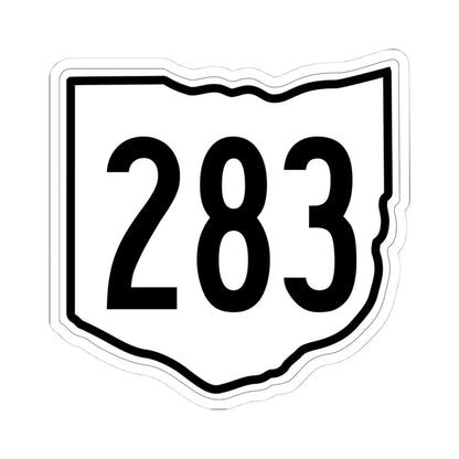 OH-283 1960 (Ohio) (Road Sign) STICKER Vinyl Kiss-Cut Decal 4 Inch White - The Sticker Space
