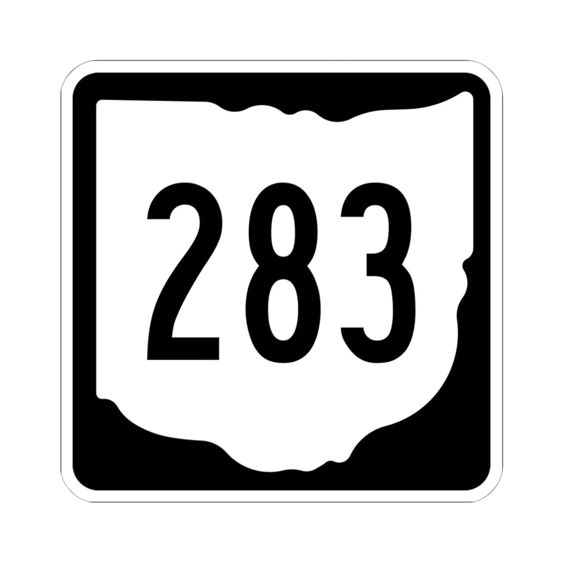 OH-283 1967 (Ohio) (Road Sign) STICKER Vinyl Kiss-Cut Decal 6 Inch White - The Sticker Space