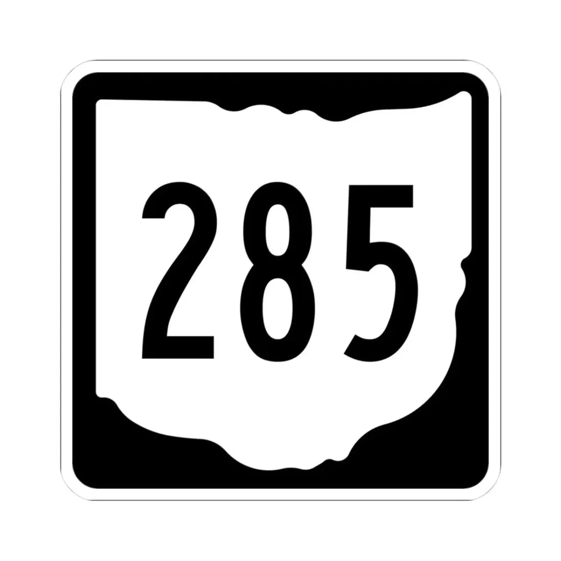 OH-285 1967 (Ohio) (Road Sign) STICKER Vinyl Kiss-Cut Decal 3 Inch White - The Sticker Space
