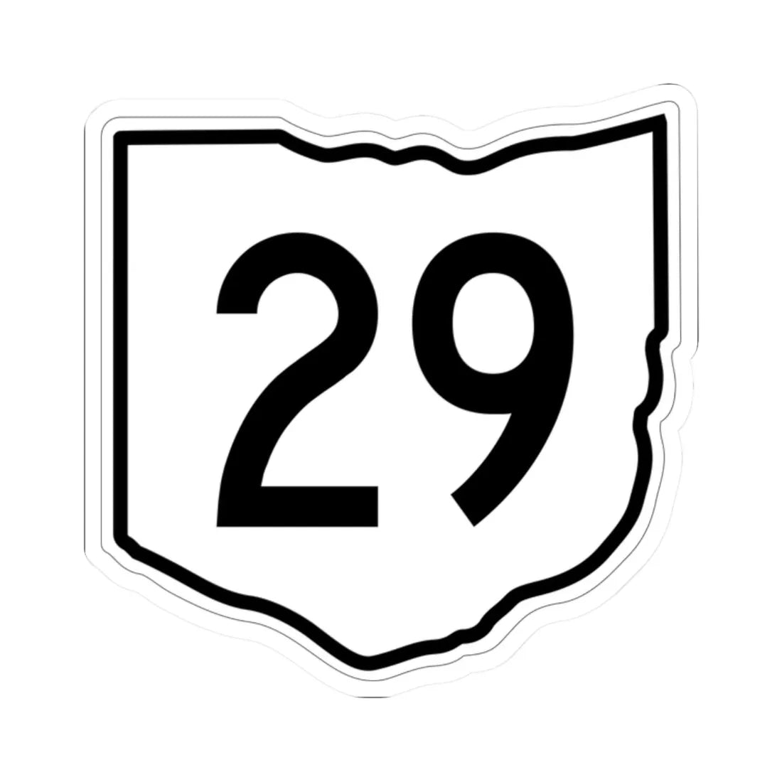 OH-29 1960 (Ohio) (Road Sign) STICKER Vinyl Kiss-Cut Decal - The Sticker Space