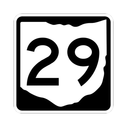 OH-29 (Ohio) (Road Sign) STICKER Vinyl Kiss-Cut Decal 3 Inch White - The Sticker Space