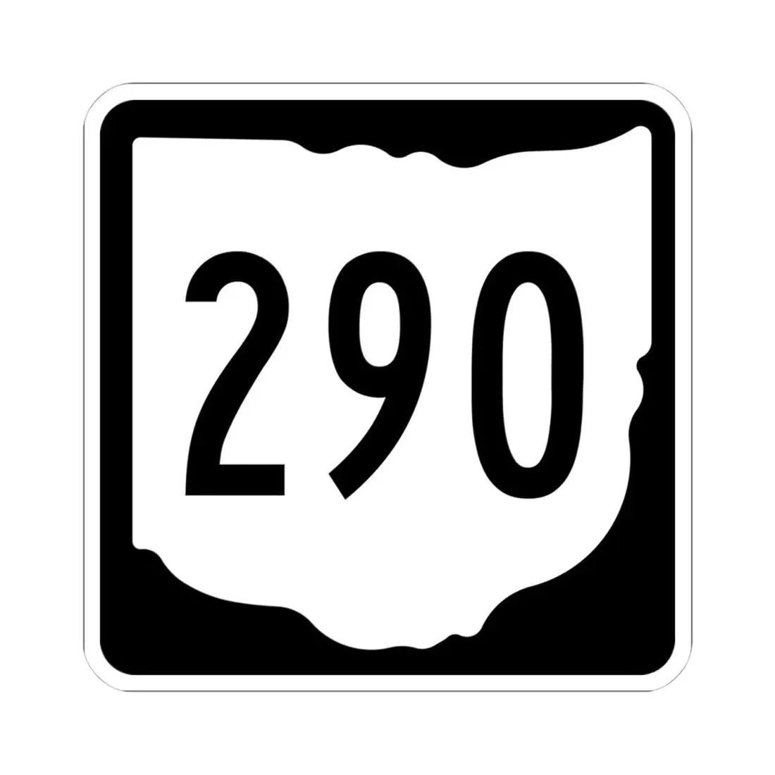 OH-290 1967 (Ohio) (Road Sign) STICKER Vinyl Kiss-Cut Decal 4 Inch White - The Sticker Space