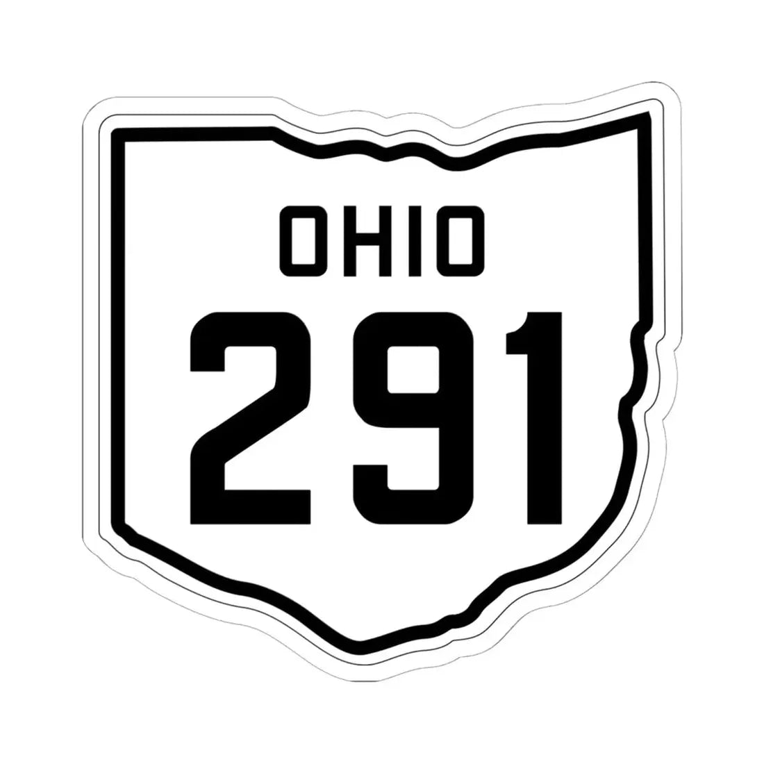OH-291 1927 (Ohio) (Road Sign) STICKER Vinyl Kiss-Cut Decal 6 Inch White - The Sticker Space