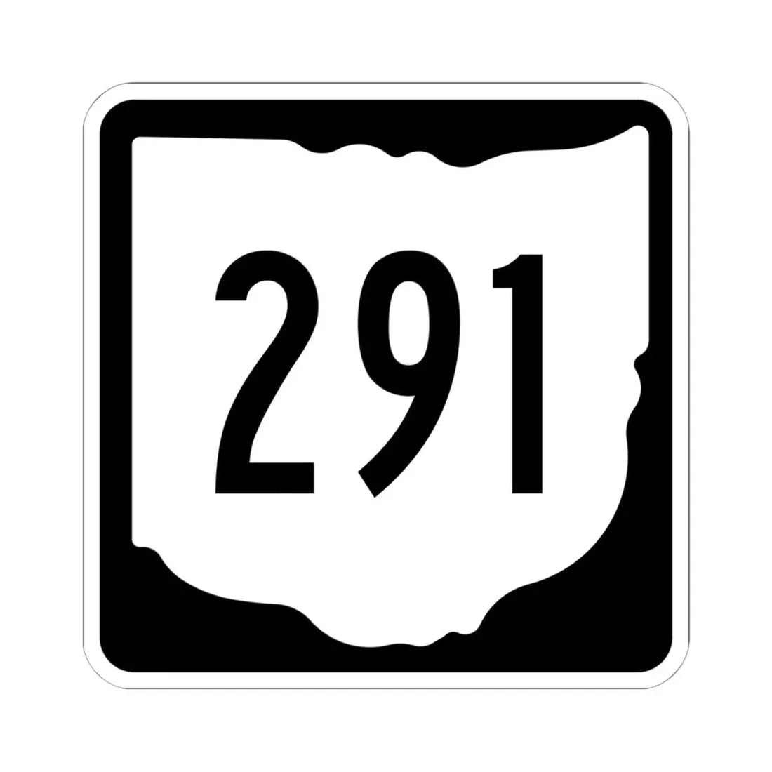 OH-291 1967 (Ohio) (Road Sign) STICKER Vinyl Kiss-Cut Decal 6 Inch White - The Sticker Space