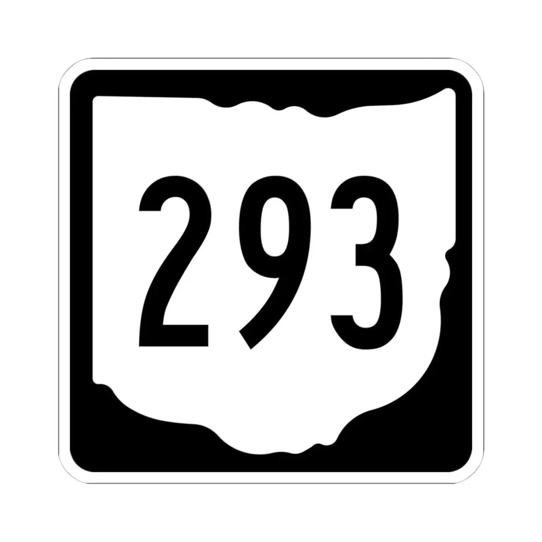 OH-293 1967 (Ohio) (Road Sign) STICKER Vinyl Kiss-Cut Decal 4 Inch White - The Sticker Space