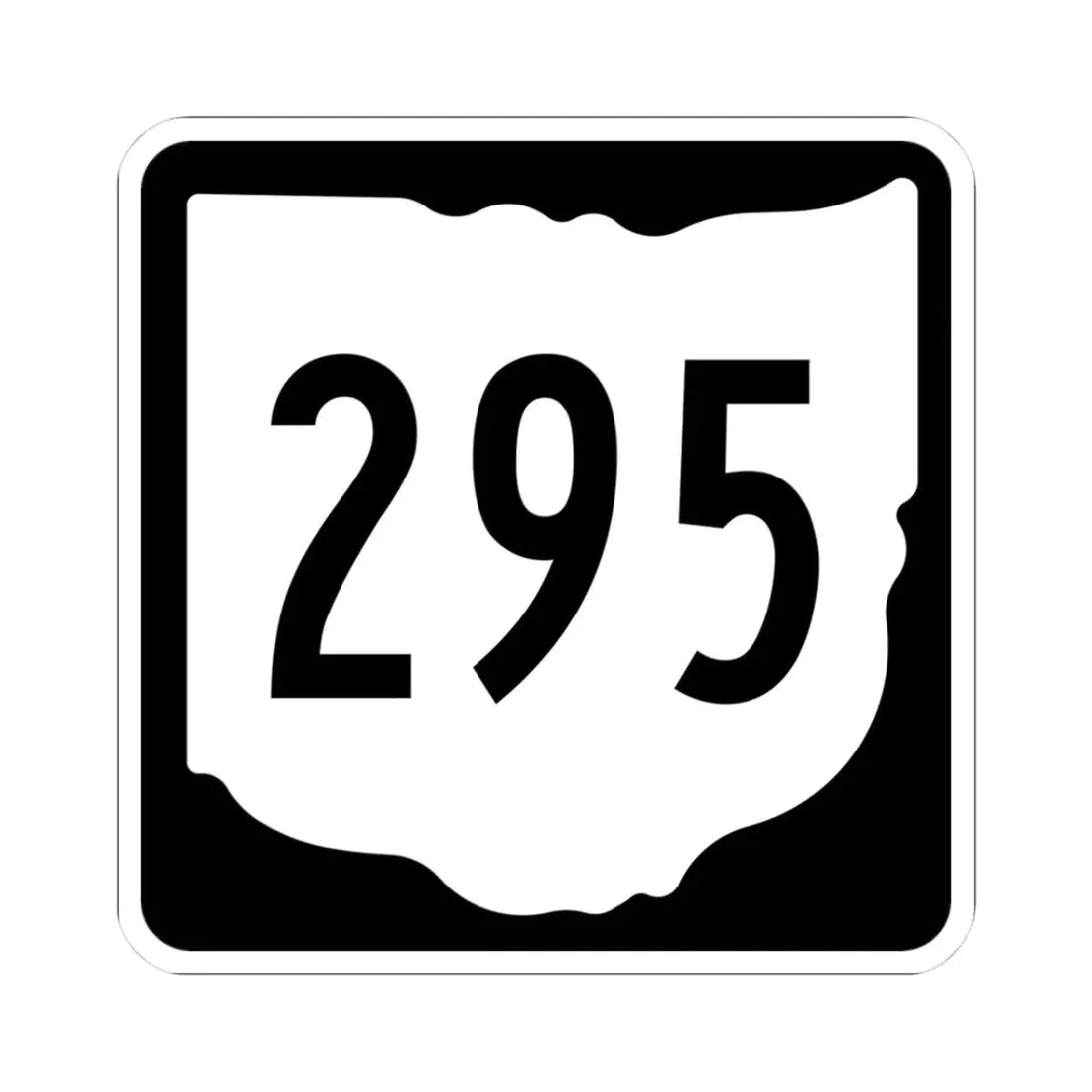 OH-295 1967 (Ohio) (Road Sign) STICKER Vinyl Kiss-Cut Decal 3 Inch White - The Sticker Space