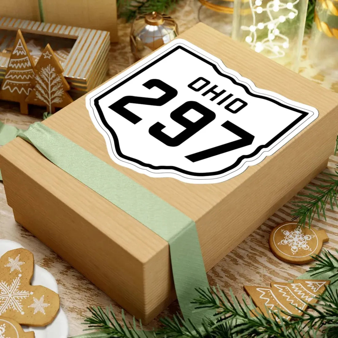 OH-297 1927 (Ohio) (Road Sign) STICKER Vinyl Kiss-Cut Decal - The Sticker Space