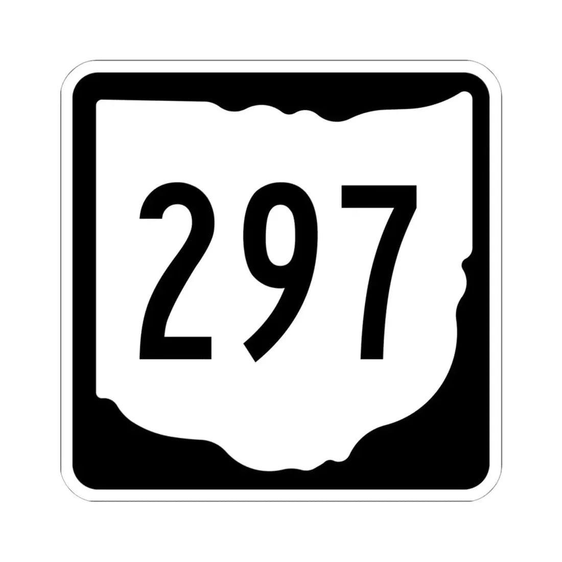OH-297 1967 (Ohio) (Road Sign) STICKER Vinyl Kiss-Cut Decal 6 Inch White - The Sticker Space