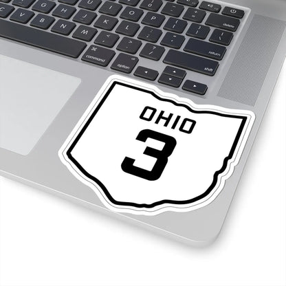 OH-3 1927 (Ohio) (Road Sign) STICKER Vinyl Kiss-Cut Decal - The Sticker Space
