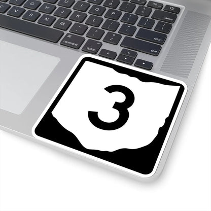 OH-3 (Ohio) (Road Sign) STICKER Vinyl Kiss-Cut Decal - The Sticker Space