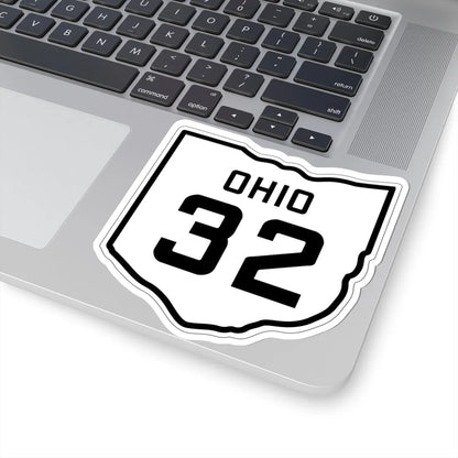 OH-32 1927 (Ohio) (Road Sign) STICKER Vinyl Kiss-Cut Decal - The Sticker Space