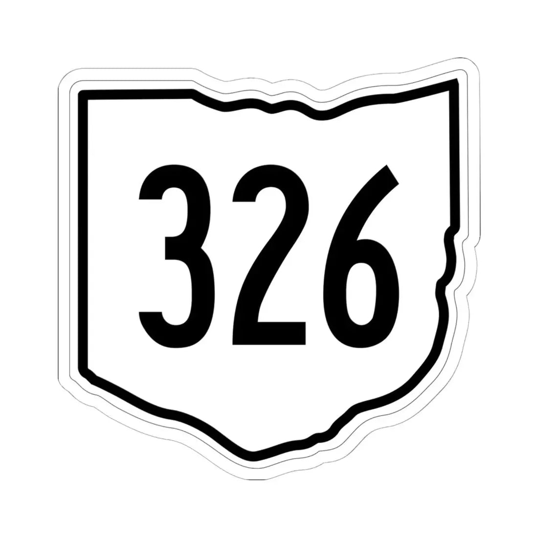 OH-326 1960 (Ohio) (Road Sign) STICKER Vinyl Kiss-Cut Decal 6 Inch White - The Sticker Space
