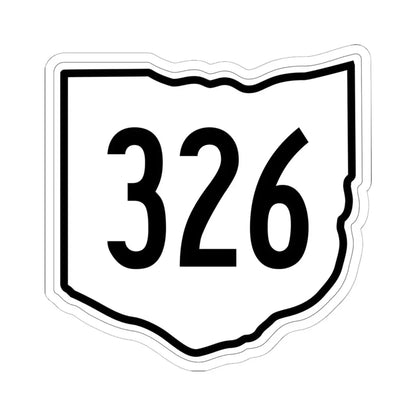 OH-326 1960 (Ohio) (Road Sign) STICKER Vinyl Kiss-Cut Decal 6 Inch White - The Sticker Space
