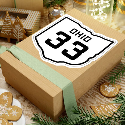 OH-33 1927 (Ohio) (Road Sign) STICKER Vinyl Kiss-Cut Decal - The Sticker Space