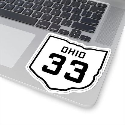 OH-33 1927 (Ohio) (Road Sign) STICKER Vinyl Kiss-Cut Decal - The Sticker Space