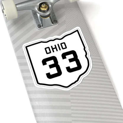 OH-33 1927 (Ohio) (Road Sign) STICKER Vinyl Kiss-Cut Decal - The Sticker Space