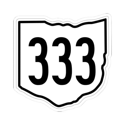 OH-333 1960 (Ohio) (Road Sign) STICKER Vinyl Kiss-Cut Decal 3 Inch White - The Sticker Space