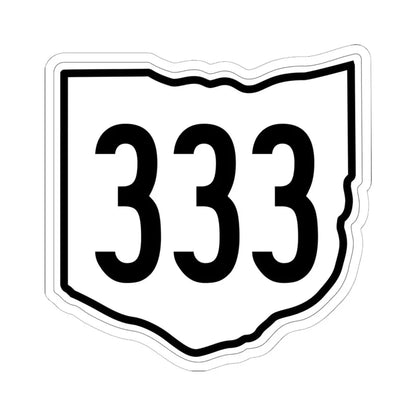 OH-333 1960 (Ohio) (Road Sign) STICKER Vinyl Kiss-Cut Decal 6 Inch White - The Sticker Space