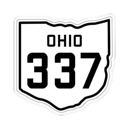 OH-337 1927 (Ohio) (Road Sign) STICKER Vinyl Kiss-Cut Decal 4 Inch White - The Sticker Space