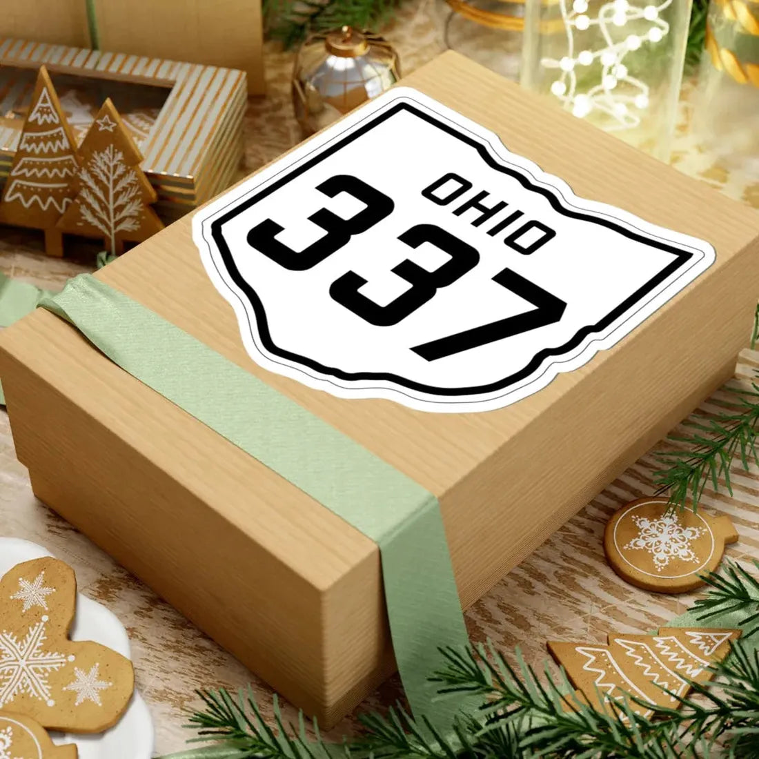 OH-337 1927 (Ohio) (Road Sign) STICKER Vinyl Kiss-Cut Decal - The Sticker Space