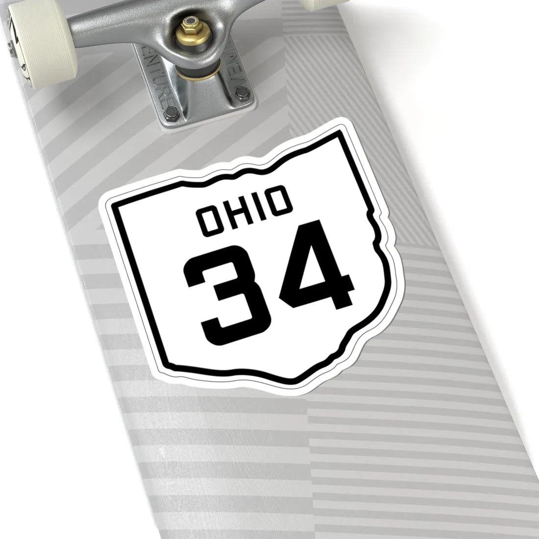 OH-34 1927 (Ohio) (Road Sign) STICKER Vinyl Kiss-Cut Decal - The Sticker Space