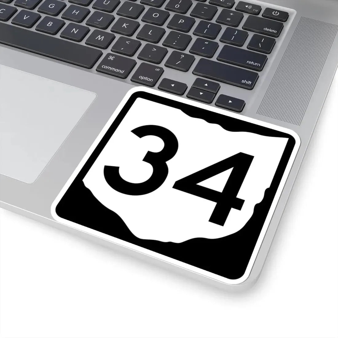 OH-34 (Ohio) (Road Sign) STICKER Vinyl Kiss-Cut Decal - The Sticker Space