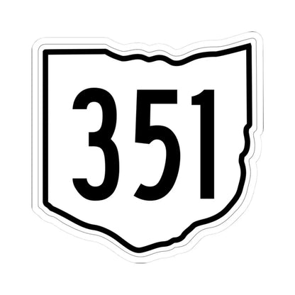 OH-351 1960 (Ohio) (Road Sign) STICKER Vinyl Kiss-Cut Decal 3 Inch White - The Sticker Space
