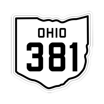 OH-381 1927 (Ohio) (Road Sign) STICKER Vinyl Kiss-Cut Decal 4 Inch White - The Sticker Space