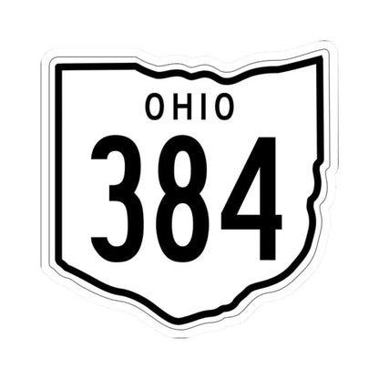 OH-384 1948 (Ohio) (Road Sign) STICKER Vinyl Kiss-Cut Decal 2 Inch White - The Sticker Space