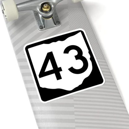 OH-43 (Ohio) (Road Sign) STICKER Vinyl Kiss-Cut Decal - The Sticker Space