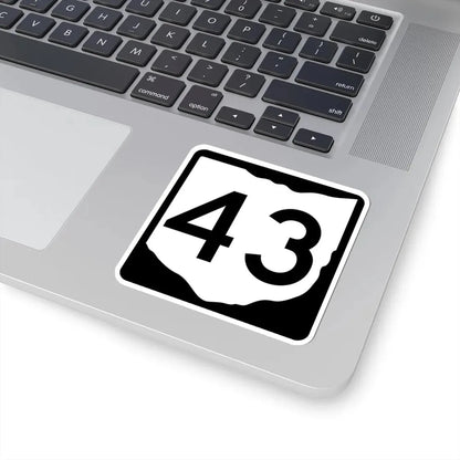 OH-43 (Ohio) (Road Sign) STICKER Vinyl Kiss-Cut Decal - The Sticker Space